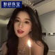 MoYAN (MOYAN) Princess Crystal Crown Goddess Headwear 18th birthday headwear super atmosphere feeling bride wedding photo hair accessories 10# Silver Diamond Flower Vine Crown (F1048)