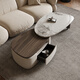 Dipu slate coffee table cobblestone special-shaped minimalist creative shape retractable storage designer side table tea table 2477