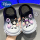 Disney (Disney) zapatos infantiles zapatillas para niñas verano 2025 Nuevo al aire libre anti-slip shole sole sole zapatos niña kulomi negro 24