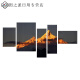Rizhao Jinshan Sala de estar Decoración de la sala Atmosférica Fuji Sofá Fondo de pared Moderno de dormitorio simple Murales colgantes Pifeng 1047 Pentecosidad grande Pentecose Film de cristal de 25 mm