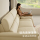 
Gujia Home Furnishing Modern Simple Functional Leather Sofa Zero Wall Sofa Sectional Backrest Head Cowhide Living Room Sofa 6197 [glutinous rice white] Three-person Double Electric 2.71m