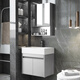 Pangdonglai Quality Petit appartement Armoire de salle de bain Nouveau espace Aluminium Salle de bain Cabinet de lavabo