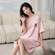 Cat Man (MiiOW) nightgown pajamas for women in summer pure cotton-free bra large size with breast pads to wear outside home clothes 2025 new style 702 XL Recommended weight 120-140Jin [Jin equals 0.5 kg]