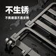 Qinkai Bathroom Towel Rack Bathroom No Punch Bathroom Towel Storage Rack Bathroom Toilet Wall-mounted Space Aluminum Storage Rack Thick Thickened 9 Hook Two-piece Set 9889 [Bath towel rack + wool Thickened Space Aluminum [gun ash]