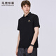 Mark Huafei 7A antibacterial lapel short-sleeved Polo shirt men's 2026 summer new trend youth embroidered T-shirt 5406 dark blue 102 XL (180) (recommended 145-160Jin Jin equals 0.5 kg)