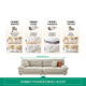 
Quanyou Home Cream Style Fabric Sofa Living Room Small Apartment Direct Cat Claw Cloth Yunduo Sofa Bedroom National Subsidy