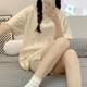 GTYUWVG睡衣女夏天短袖卡通可爱兔子2025年春夏季韩版圆领家居服套装 1049萝卜兔 M  建议体重75-95斤
