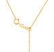 DRJEFUN 18k gold necklace women's pin-type adjustable Chopard chain O-shaped chain fine lengthened plain chain AU750 gold-colored O-shaped chain total length 50CM can be adjusted freely
