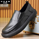 Philoman 100% top layer cowhide men's shoes leather shoes casual men's soft sole spring and autumn wide foot one foot soft leather men's casual shoes brown-15051 genuine leather four-season shoes 39