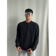 Digada cleanfit Henry neck long-sleeved T-shirt for men's spring and autumn summer new sweatshirt waffle American base shirt T-shirt CQS-1381 black plus velvet L