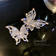 WOUG light luxury butterfly brooch high-end exquisite fashion women's suit brooch 2024 new style with silver