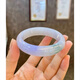 Burmese ice jade bracelet, violet jade bracelet, floating green flower bracelet, square jade spring bracelet, No. 57
