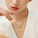 六福珠宝   足金Beloved圆牌OT扣5G黄金项链套链女款送礼 计价 GCG30025 10.74克(含工费1278元)