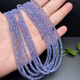 Lierui Natural Tanzanite Necklace Blue Purple Gemstone Necklace Bracelet Faceted Plate Beads DIY Handmade Beaded Semi-finished Products High Quality 4 5.3 mm Long Approximately 42 44 Tower Chain 17
