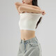 NOME suspender vest for women with slim body and beautiful back and chest pads, one-piece inner and outer strap top, gray M