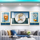 Modern Light Luxury Living Sala Sofá Decoración de la pared Decoración de la pared Sentido Abstracto de la moda Internet Farea Triple Hanging Painting Art Pintura TXMG9276 100*70cm en el medio / 50*70 cm en la derecha 3