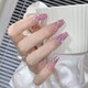 
Purple butterfly wears long manicure style white and elongated hand-shaped fake nail nail patches finished manicure patches nail patches L15253 slightly drunk dreams [Give a tool kit 5 pieces set