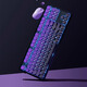 Belly Spirit Mk870 Blackberry Garning Keyboard mecánico Bluetooth Bluetooth Bluetooth Computer Juego de computadora Silent Office [tres modos] Obsidiana + Gas morado Lado hacia el este Ladeing KTT Wine Red Shaft [Mahjong Sound]