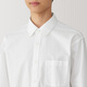 MUJI мужская стираная однотонная рубашка с длинными рукавами мужская рубашка с длинными рукавами куртка с лацканами AC2WPC5S белая M (170/92A)