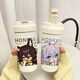 Colonial Star Dome Railway Fluid Spiegel weiße Dew Doppelgetränke Strohisolierung Tasse große Kapazität 316 Edelstahl Wasser LB T6169 Robin Double Drink Isolation Cup 530ml//