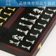 Huakelou Metal Chess Set Boîte d'échecs pliante en bois pour la compétition pour enfants or + couleur lumineuse 6630 Large King High 7,6 cm