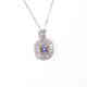 Canxian's favorite crystal natural tanzanite pendant S925 silver inlaid exquisite and elegant girl jewelry necklace gift comes with matching S925 silver chain. Certificate required