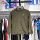 Li Ning children's jacket, new style, velvet, warm and versatile, loose outdoor three-in-one windbreaker jacket for men, outerwear, milk khaki/dark olive green, one size fits all 140