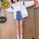 G.duck Little Yellow Duck Girls Sun Protection Clothes Summer Thin Jackets Breathable Air Conditioning Shirt Girls New Medium and Large Children Summer Clothes Light Purple Size 115 120 Recommended height is about CM