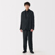 无印良品（MUJI）男式 汉麻水洗夹克男士外套25年夏季男装西装小西服休闲AD0WRC5S 黑色 L (175/100A)
