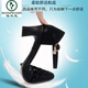 Pájaros carpinteros de cuero genuino suave suela elegante de moda y cómodas sandalias huecas de la cabeza danza social danza social con falda zapatos para mujeres solteros verano negro 723 altura del tacón 5 cm 35