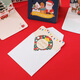 Carte de Noël 3D en trois dimensions Carte de voeux de Noël cadeau musique mini dessin animé anglais remerciement pour enfants bénédiction petite carte Type A aléatoire 3 pièces avec enveloppe blanche + autocollant d'enveloppe