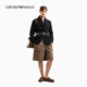 EMPORIO ARMANI/阿玛尼官方旗舰【父亲节礼物】新款男士宽松百慕大短裤2025夏季 U6195-珠光巧克力色 50 (L)