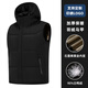 Beiluo graphene down vest customized work clothes autumn and winter hooded vest work vest outdoor men and women printed logo [waterproof down] GYJ-9903 down black XL