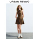 Ur automne nouveau vêtements pour femmes Maillard Robe sans manche de style rétro Uwl740068 Browe Deep M