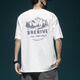 Baumwoll High-End schwere kurzärmelige T-Shirt Herren Lose großartigen halbärmeligen T-Shirt im Sommer New American Modemarke gedruckt Top HST1517 Khaki Kurzärärmel