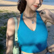雅鹿多巴胺带胸垫挂脖吊带背心女夏海边穿搭外穿港风泰式辣妹上衣 6625白色 均码