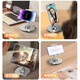 All-metal mobile phone stand desktop liftable lazy tablet ipad rotating support stand live broadcast shooting online class bracket base aluminum alloy foldable 2025 model quality model - high-grade gray weighted base 720 rotating foldable 1 pack