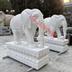 Marble white marble elephants pair outdoor villa courtyard hotel company home doorway lucky stone elephants Lucky Ruyi white marble elephants 60 cm high pair stone unicorn white marble