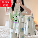 Clolvkiss Frühlings- und Sommerpyjamas für Frauen kurzärmelige, reine Baumwoll-Drei-teilige Neujahrs neue süße Pai Star Summer Dünne Heimkleidung #LXE-Drei-Stück Set 653 Big White Gans Short Sleeves + Shorts M [75-95jin [Jin gleich 0,5 kg]]