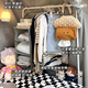 Muge dormitory bed clothes storage rack bedside clothes artifact clothes drying rod at night bedside storage upper bunk clothes hanger white bed coat rack