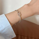 Slightly simple temperament, commuter sparkling open adjustable bracelet, versatile workplace bracelet, matching pearl bracelet