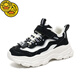 G.Duck Little Yellow Duck Boy Sports Schuhe neue Herbst Leder wasserdichte Kinderschuhe Vielseitige leichte Boy Dad Schuhe 6167 Schwarz -Weiß (Leder -Single -Schuhe) 27 Innere Länge 17,2 cm