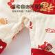 Youqi full-moon baby clothes autumn and winter baby New Year's celebration jumpsuit warm and thickened 100-day one-year-old dress