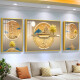
Modern simple sofa background wall decoration painting living room abstract hanging painting light luxury TV wall painting crystal porcelain mural TXMG9740 middle 80*60cm/right 40*60cm suitable for 2.