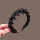 Idel black headband women's spring and summer 2025 high skull headband face wash hair band pressure hairpin hair bundle headband birthday gift F3267 tulle headband
