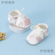 伊顿德鲁新款春秋婴儿鞋子小月龄0-3个月不易掉一岁宝宝学步鞋防滑软底鞋 水墨花草 11 S码内长约10CM(0-6个月宝宝