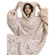 Chuangjingyi chooses winter plus velvet long skirt pajamas leopard print big nightgown coral velvet autumn and winter 2024 new simple loose one-piece 679* pink camouflage big nightgown Follow the store small M 160 suitable for height 150-160