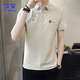 Romon camiseta de verano para hombres sólido color sólido camisa de polo de manga corta para hombres