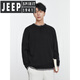 JEEP SPIRIT light luxury men's Henry collar fake two-piece sweater for men in spring and autumn loose inner sweater for men Gray M