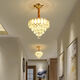 
Ancient Town Lamps Zhongshan Lamps Collection 2025 New Corridor Lighting Aisle Entrance Light European Crystal Chandelier Balcony Bedroom 9928 Gold Three-Color Light Source